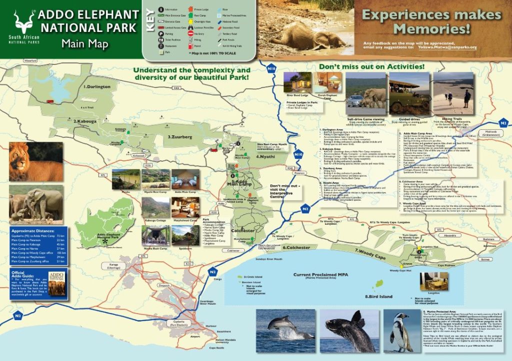 Map of the Addo Elephant National Park